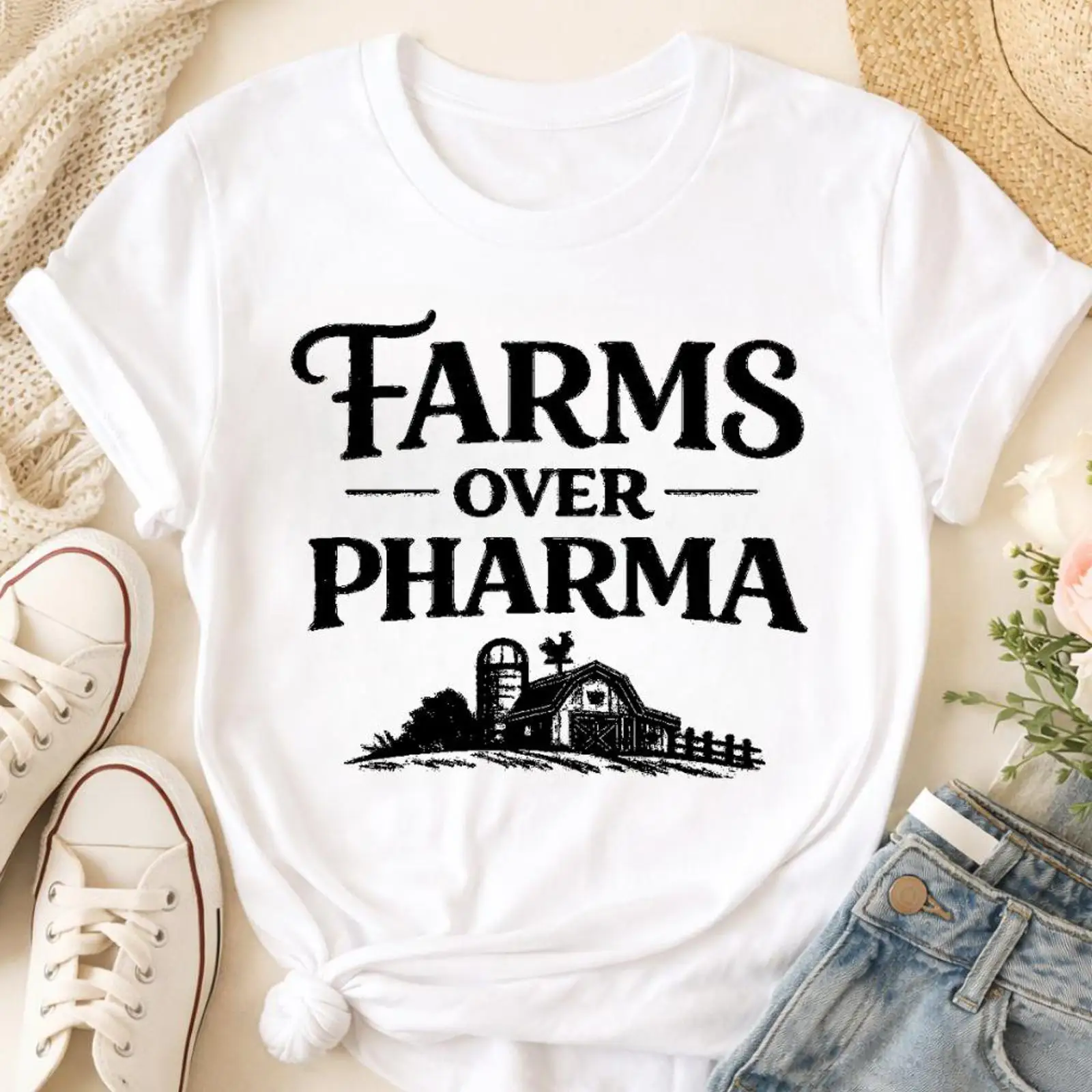 T-shirt Farms Over Pharma: Vin - Sustainable Agriculture/Farming recensione e prezzo